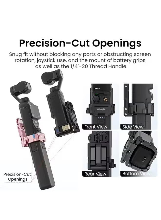 aMagisn إطار تمديد كاميرا "Mantis" من aMagisn لـ DJI Pocket 3 - ملحق مغناطيسي، واجهة متعددة لملحقات الكاميرا - Image 4
